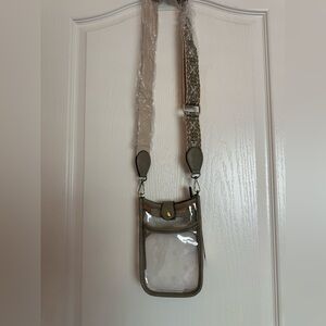 Clear Stylish Gray Crossbody Bag